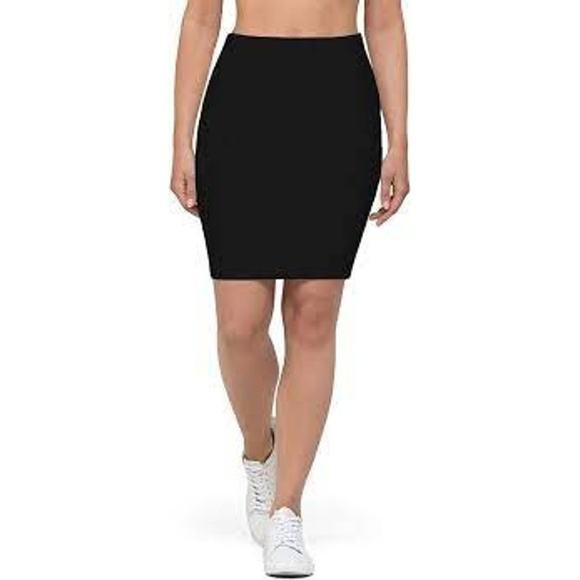 NAKED WARDROBE $32 Hour Glass Mini Skirt Black - Picture 1 of 8